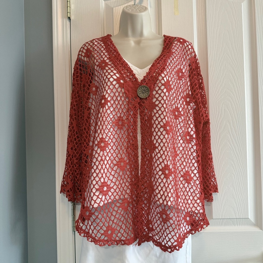 BUY 2 ITEMS & GET 1 FREE: Multiples Laser Cut Out Jacket Sz L